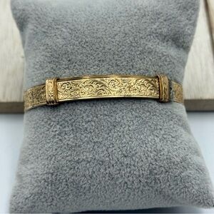 Elegant Gold-Tone hinged slide Bracelet